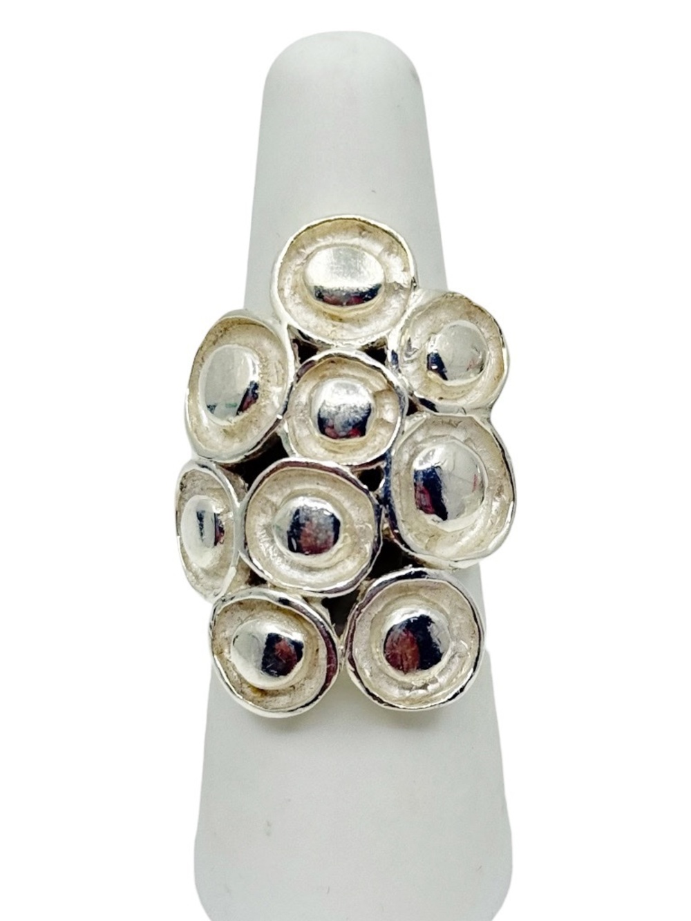 Modernist bold sterling silver ring - GM902